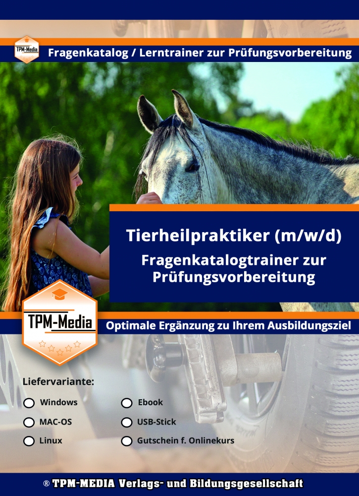 Bild 1 von Tierheilpraktiker (m/w/d) - Fragenkatalog mit  4000 Lern-/Prüfungsfragen - eBook (Downloadversion)   / (Betriebssystem) Windows