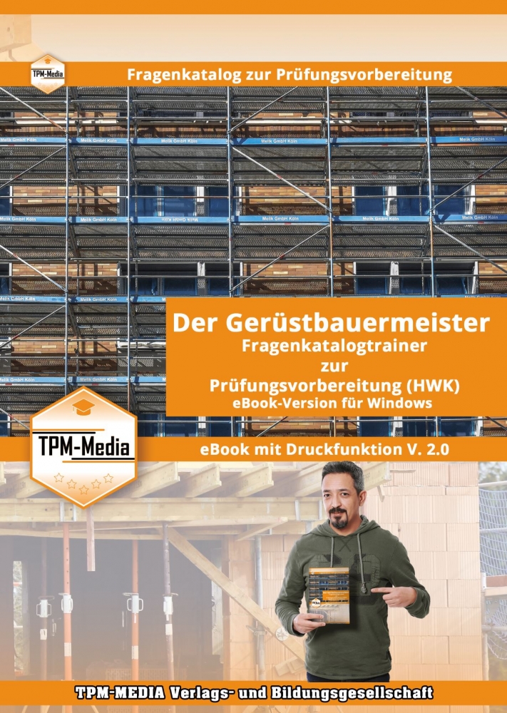 Bild 1 von Gerüstbauermeister (m/w/d) Fragenkatalog (eBook) zur Prüfungsvorbereitung (HWK)  / (Betriebssystem:) 978-3-96617-193-9-WIN