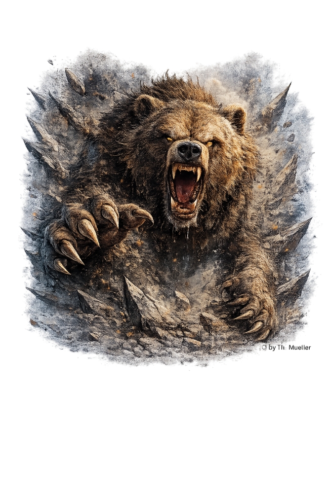 Bild 1 von T-Shirt Motiv „Bear Force – Graphic Style“ (Download PNG, transparent)