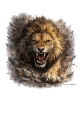 T-Shirt Motiv „Lion Power“ (Download PNG, transparent)
